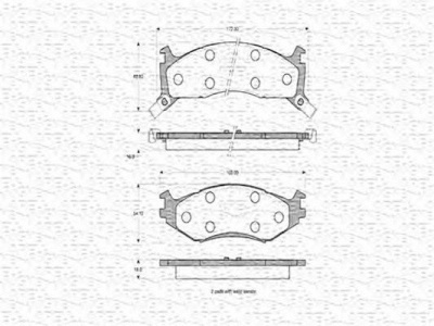 MAGNETI MARELLI 363702160593 -  Комплект тормозных колодок, дисковый тормоз
